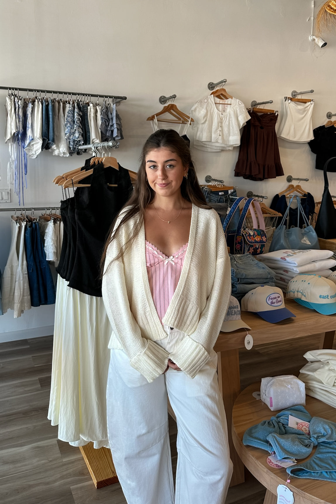 Cream Cardigan, Pixelated Boutique, Women's Clothing, Women's Jewelry and Gifts, Online Shopping for Women, Latest Fashion Trends 2025, Virginia Beach Clothing Stores, Clothing Stores in Virginia Beach, Aesthetic Fashion Trends, East Coast Fashion Styles, Sustainable Women's Clothing, Unique Gift Ideas for Women, Fall Fashion, Fall Outfit Ideas, Fall Fashion Inspiration, Womens Style, Outfit Inspo, Back to School Styles, Back to School Outfit