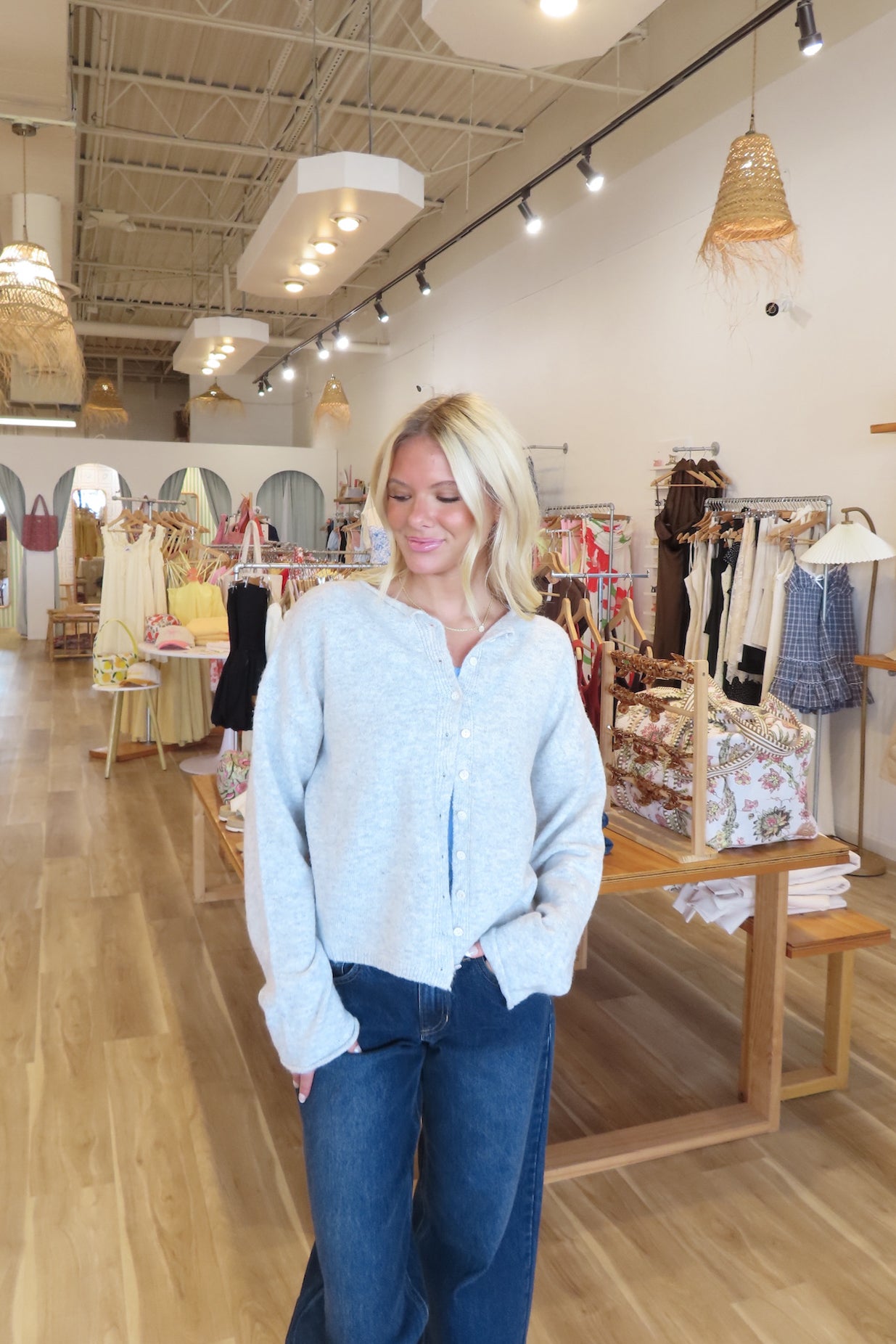 Pixelated Boutique, Women's Clothing, Women's Jewelry and Gifts, Online Shopping for Women, Latest Fashion Trends 2025, Virginia Beach Clothing Stores, Clothing Stores in Virginia Beach, Aesthetic Fashion Trends, East Coast Fashion Styles, Sustainable Women's Clothing, Unique Gift Ideas for Women, Fall Fashion, Fall Outfit Ideas, Fall Fashion Inspiration, Womens Style, Outfit Inspo, Back to School Styles, Fall Sweater, Sweater Weather, Cardigan, Grey