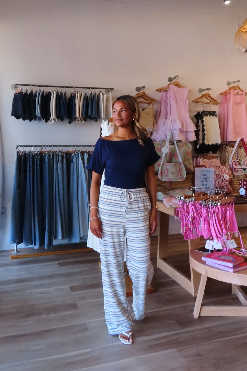 Blue, jersey top with asymmetric off shoulder neckline, ruched waist, and mid-length sleeves
Pixelated Boutique, Women's Clothing, Virginia Beach Clothing Stores, Clothing Stores in Virginia Beach, Virginia Beach Boutique, 757 Boutique, Online Shopping for Women, summer aesthetic, brunch outfit, vacation style, vacation outfits, beach boutique, beach fashion, beach outfits, women’s boutique clothing, boutique clothing for women, coastal cowgirl outfits, coastal aesthetic