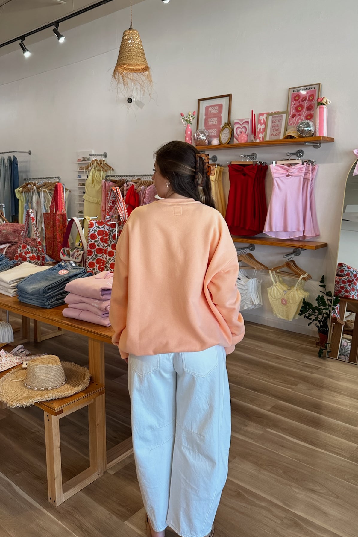 Sunkissed Orange Sweatshirt, Pixelated Boutique, Women's Clothing, Women's Jewelry and Gifts, Online Shopping for Women, Latest Fashion Trends 2025, Virginia Beach Clothing Stores, Clothing Stores in Virginia Beach, Aesthetic Fashion Trends, East Coast Fashion Styles, Sustainable Women's Clothing, Unique Gift Ideas for Women, Fall Fashion, Fall Outfit Ideas, Fall Fashion Inspiration, Womens Style, Outfit Inspo, Back to School Styles, Back To School Outfit, Crewneck 