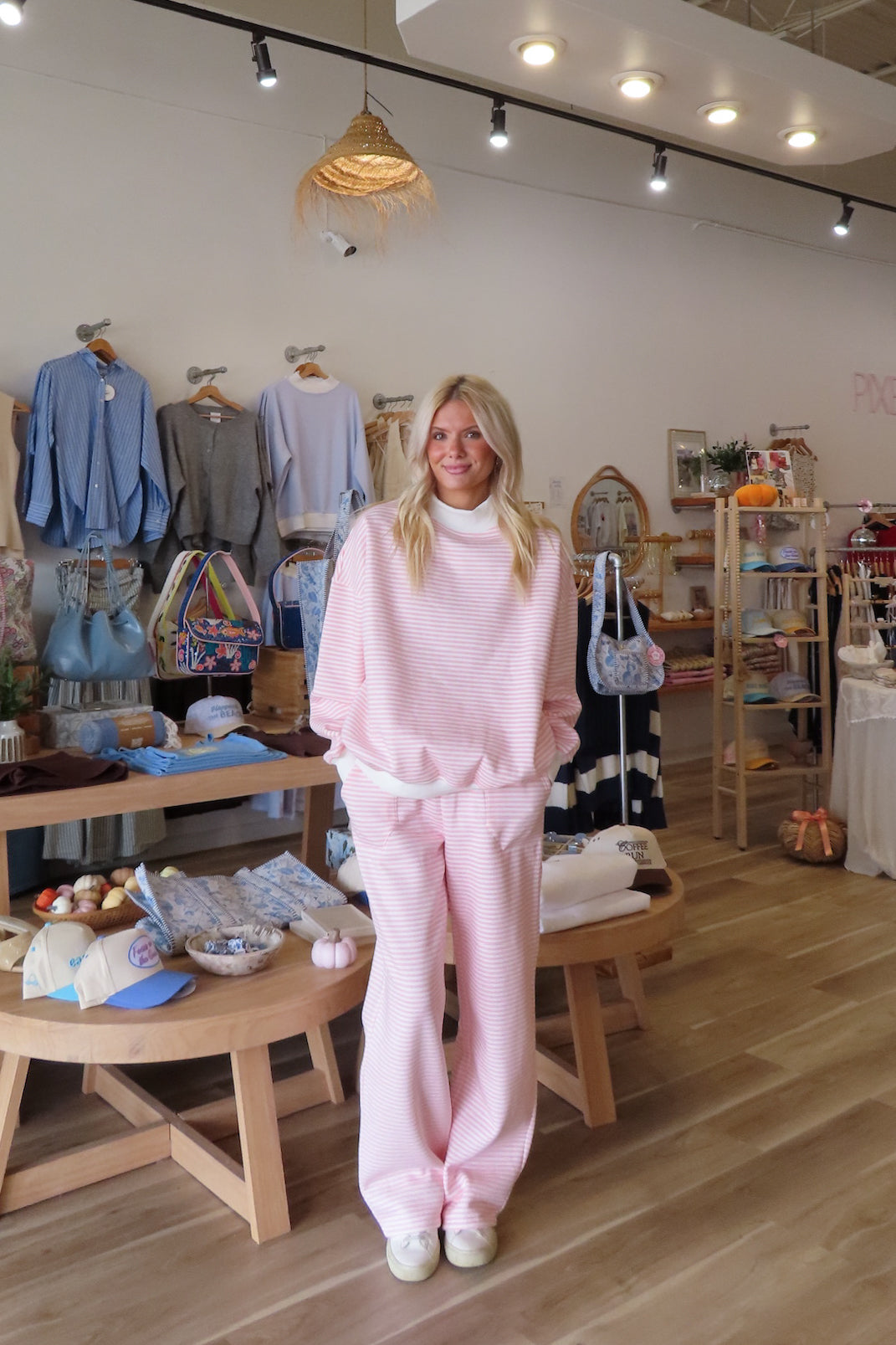 Pixelated Boutique, Women's Clothing, Outfit inspo fall, pumpkin patch outfit, fall fashion outfits, winter fashion inspo, fall outfits women, fall fits, winter fashion inspo, fall Loungewear, women’s fall outfit 2025, outfit ideas, fashion, fall aesthetic, school outfits , Sweatset, Stripped Sweatpants