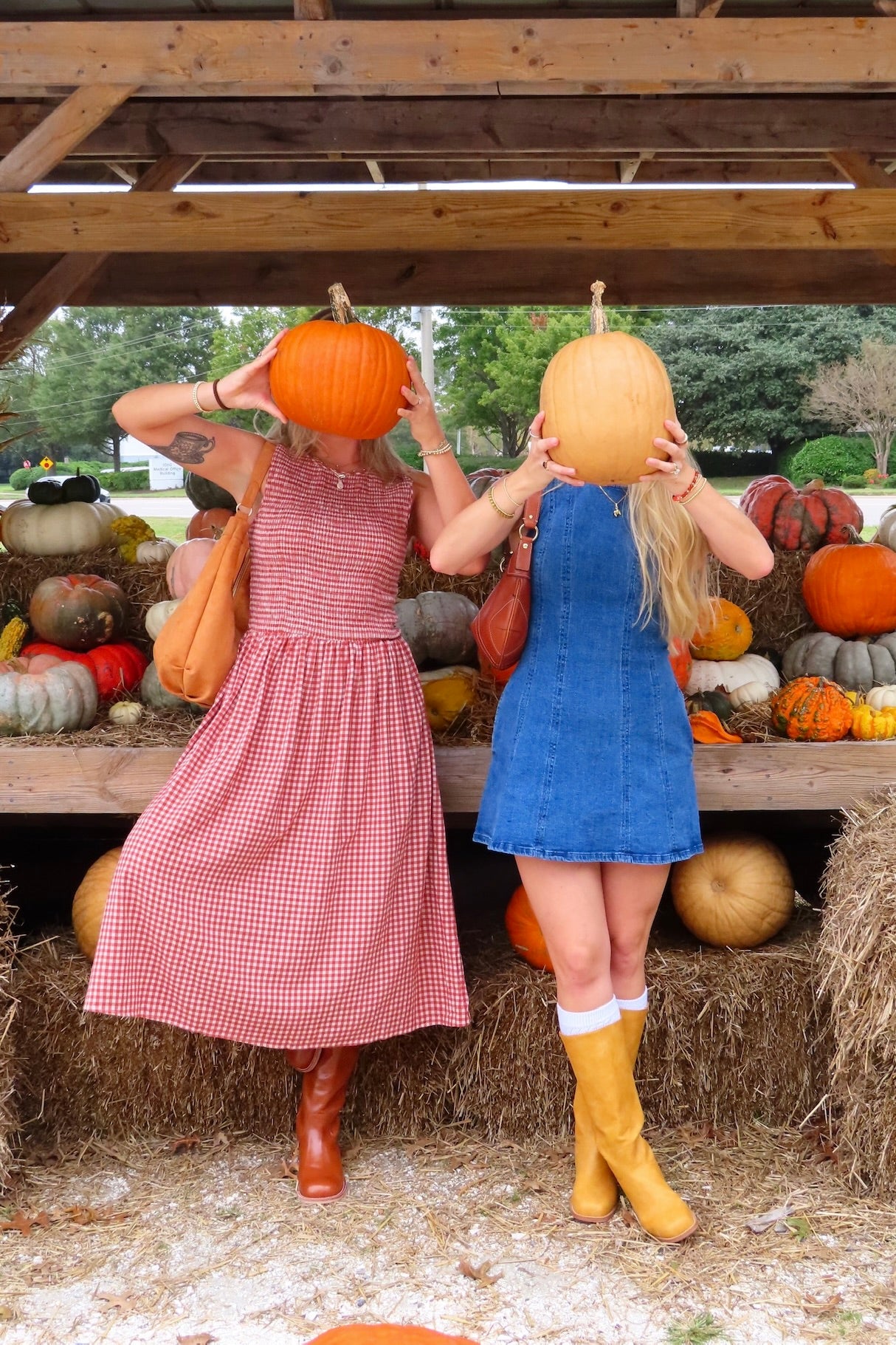 Women's Clothing, Outfit inspo fall, pumpkin patch outfit, fall fashion outfits, winter fashion inspo, fall outfits women, fall fits, fall dress, winter fashion inspo, fall dresses, women’s fall outfit 2025, outfit ideas, fashion, fall aesthetic, school outfits, Autumb Style, Autumn Outfit, Gingham, Denim, Fall Boot, Farm 