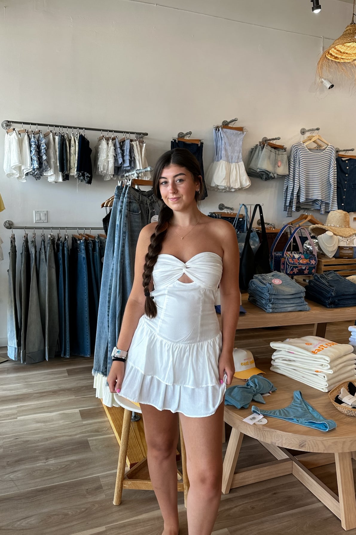 White Dress, Pixelated Boutique, Women's Clothing, Women's Jewelry and Gifts, Online Shopping for Women, Virginia Beach Clothing Stores, Aesthetic, East Coast Fashion Styles, Women's Clothing, Fall Fashion, Fall Outfit Ideas, Fall Fashion Inspiration, Womens Style, Outfit Inspo, Back to School Styles, OOTD
