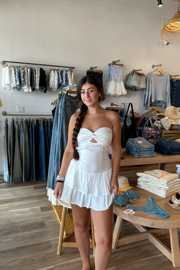 White Dress, Pixelated Boutique, Women's Clothing, Women's Jewelry and Gifts, Online Shopping for Women, Virginia Beach Clothing Stores, Aesthetic, East Coast Fashion Styles, Women's Clothing, Fall Fashion, Fall Outfit Ideas, Fall Fashion Inspiration, Womens Style, Outfit Inspo, Back to School Styles, OOTD
