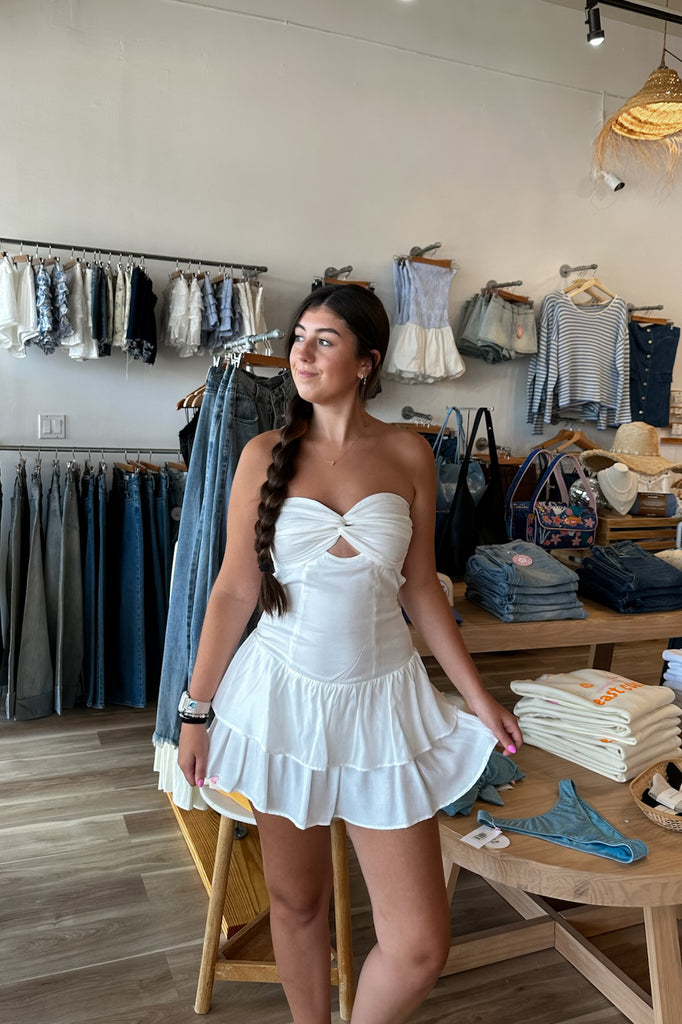White Dress, Pixelated Boutique, Women's Clothing, Women's Jewelry and Gifts, Online Shopping for Women, Virginia Beach Clothing Stores, Aesthetic, East Coast Fashion Styles, Women's Clothing, Fall Fashion, Fall Outfit Ideas, Fall Fashion Inspiration, Womens Style, Outfit Inspo, Back to School Styles, OOTD