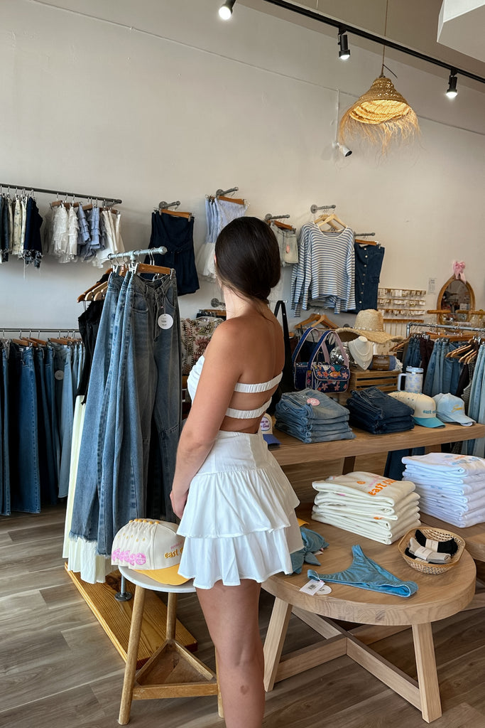 White Dress, Pixelated Boutique, Women's Clothing, Women's Jewelry and Gifts, Online Shopping for Women, Virginia Beach Clothing Stores, Aesthetic, East Coast Fashion Styles, Women's Clothing, Fall Fashion, Fall Outfit Ideas, Fall Fashion Inspiration, Womens Style, Outfit Inspo, Back to School Styles, OOTD
