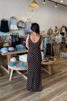 Maxi Dress, Brown and White Polka dot dress, Pixelated Boutique, Women's Clothing, Women's Jewelry and Gifts, Online Shopping for Women, Virginia Beach Clothing Stores, Aesthetic, East Coast Fashion Styles, Women's Clothing, Fall Fashion, Fall Outfit Ideas, Fall Fashion Inspiration, Womens Style, Outfit Inspo, Back to School Styles, OOTD, Rush Dress
