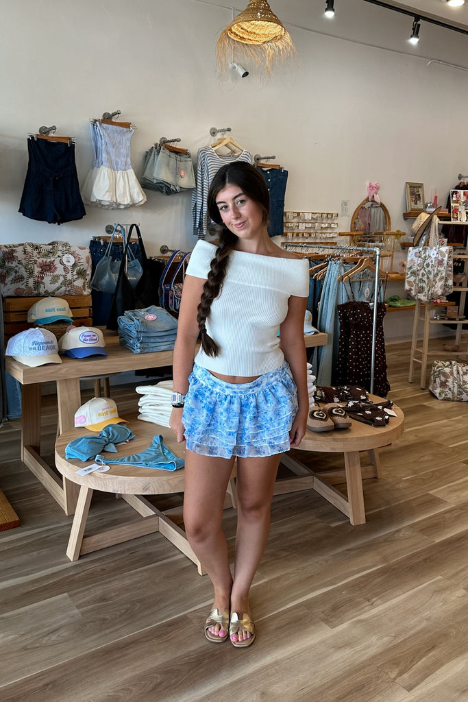 Blue Floral Skirt, Pixelated Boutique, Women's Clothing, Women's Jewelry and Gifts, Online Shopping for Women, Virginia Beach Clothing Stores, Aesthetic, East Coast Fashion Styles, Women's Clothing, Fall Fashion, Fall Outfit Ideas, Fall Fashion Inspiration, Womens Style, Outfit Inspo, Back to School Styles, ootd