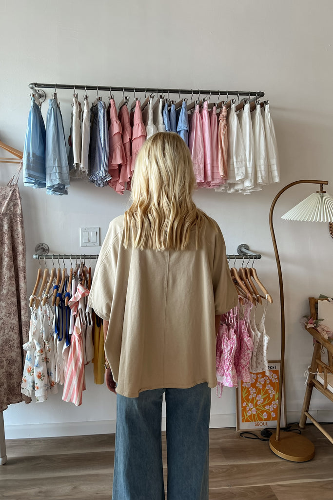 Tan Shirt, Pixelated Boutique, Women's Clothing, Women's Jewelry and Gifts, Online Shopping for Women, Latest Fashion Trends 2024, Virginia Beach Clothing Stores, Rush Dresses for Sorority Events, Graduation Dresses for 2024, Clothing Stores in Virginia Beach, Aesthetic Fashion Trends, East Coast Fashion Styles, Summer 2024 Fashion Trends, Sustainable Women's Clothing, Unique Gift Ideas for Women