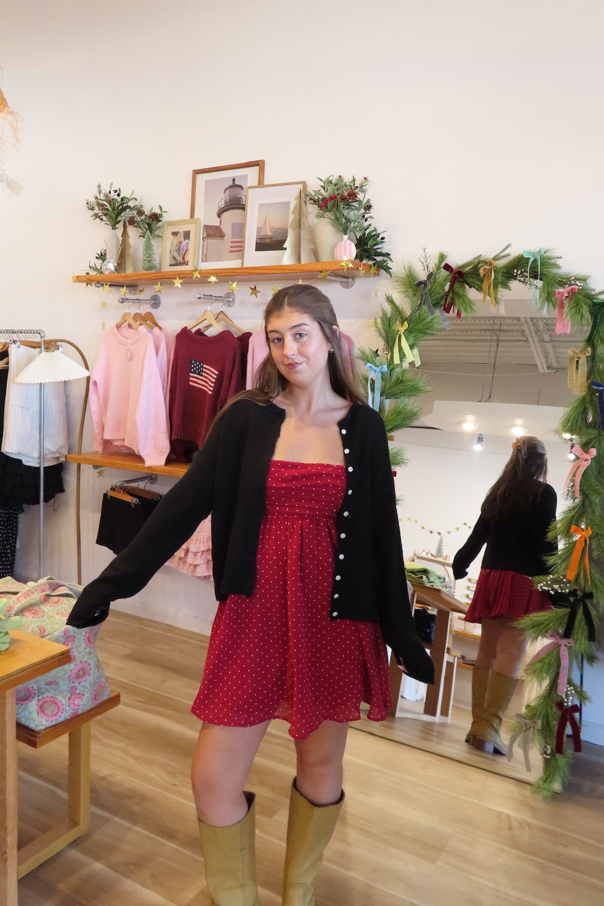 Pixelated Boutique, Women's Clothing, Outfit inspo fall,  fall fashion outfits, winter fashion inspo, fall outfits women, fall fits, winter fashion inspo, fall dresses, women’s fall outfit 2025, outfit ideas, fashion, fall aesthetic, school outfits, women’s winter outfit, winter style, cozy style, warm fall outfits, Black Cardigan, Holiday Outfit 