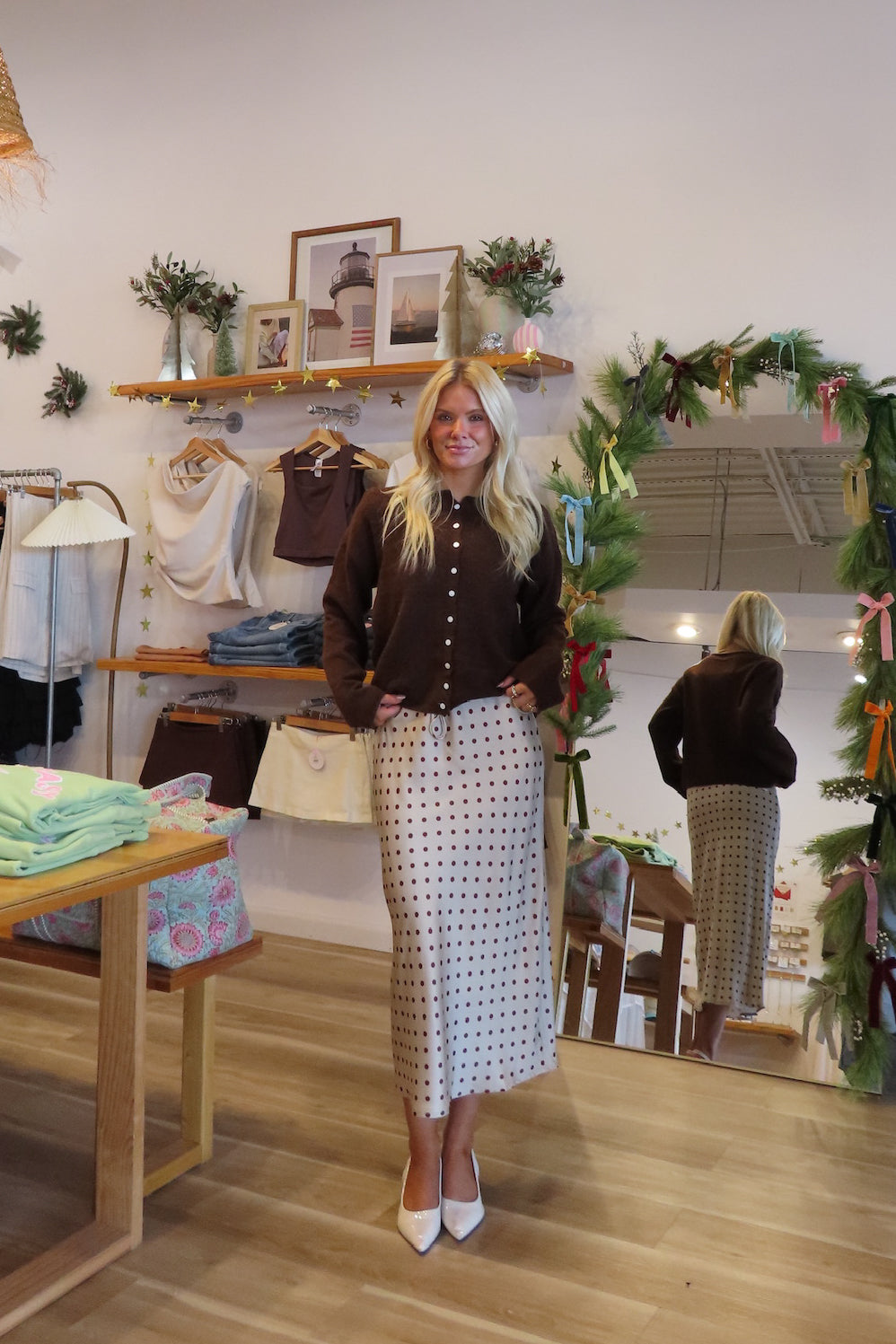 Pixelated Boutique, Women's Clothing, Outfit inspo fall,  fall fashion outfits, winter fashion inspo, fall outfits women, fall fits, winter fashion inspo, fall dresses, women’s fall outfit 2025, outfit ideas, fashion, fall aesthetic, school outfits, women’s winter outfit, winter style, cozy style, warm fall outfits, Brown Cardigan, Holiday Outfit 