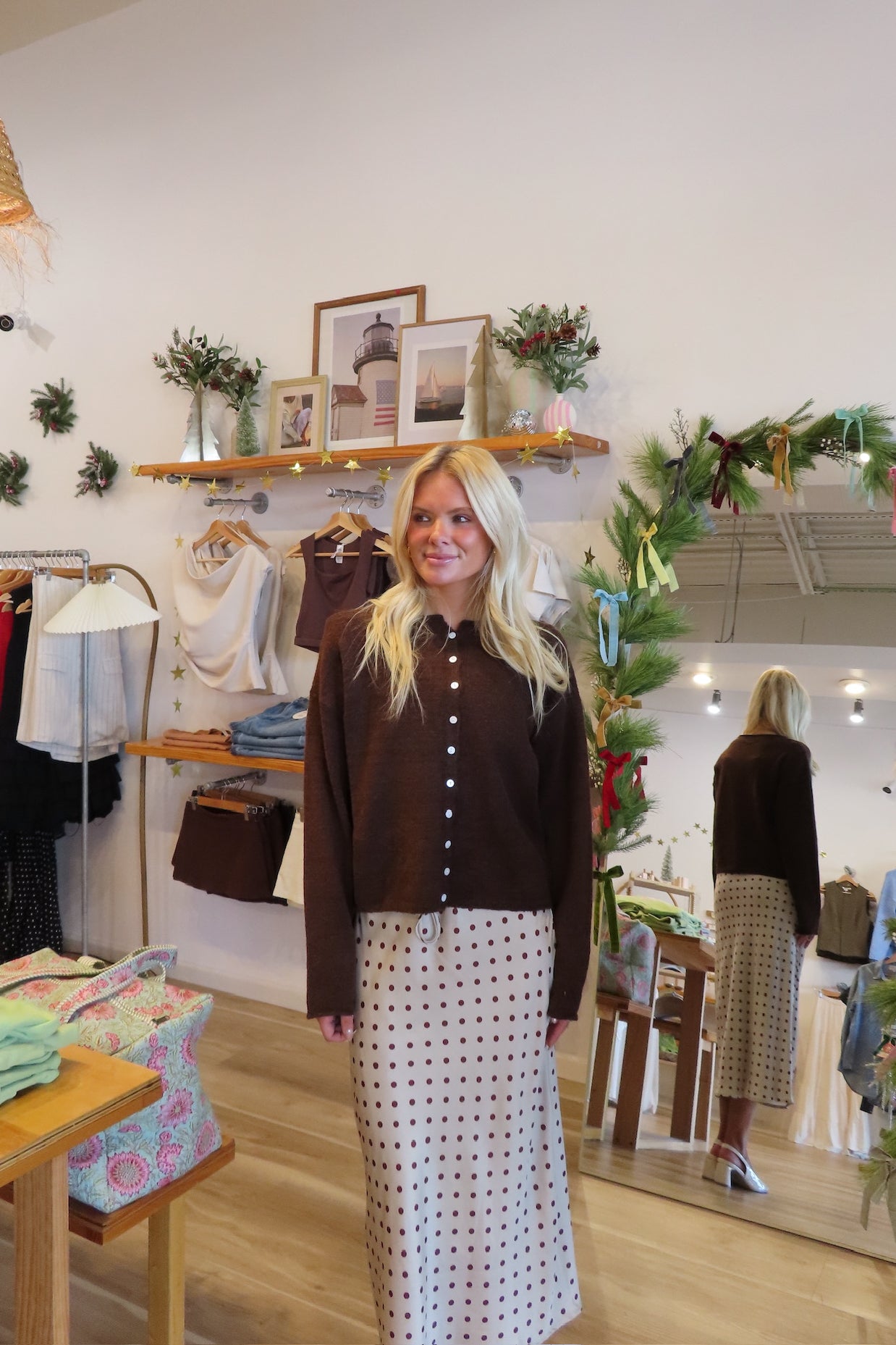 Pixelated Boutique, Women's Clothing, Outfit inspo fall,  fall fashion outfits, winter fashion inspo, fall outfits women, fall fits, winter fashion inspo, fall dresses, women’s fall outfit 2025, outfit ideas, fashion, fall aesthetic, school outfits, women’s winter outfit, winter style, cozy style, warm fall outfits, Brown Cardigan, Holiday Outfit 