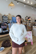 Pixelated Boutique, Women's Clothing, Women's Jewelry and Gifts, Online Shopping for Women, Latest Fashion Trends 2025, Virginia Beach Clothing Stores, Clothing Stores in Virginia Beach, Aesthetic Fashion Trends, East Coast Fashion Styles, Sustainable Women's Clothing, Unique Gift Ideas for Women, Fall Fashion, Fall Outfit Ideas, Fall Fashion Inspiration, Womens Style, Outfit Inspo, Back to School Styles, Fall Sweater, Cozy Style, white sweater , Oversized Sweater 