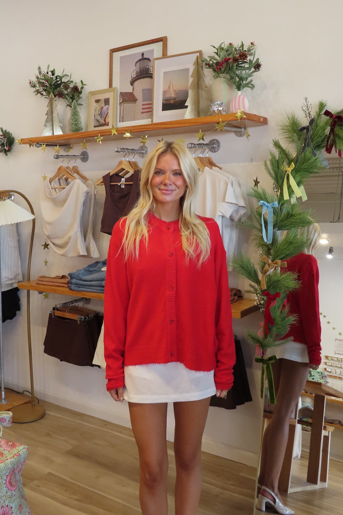 Pixelated Boutique, Women's Clothing, Outfit inspo fall,  fall fashion outfits, winter fashion inspo, fall outfits women, Winter fits, winter fashion inspo, fall dresses, women’s autumn outfit 2025, outfit ideas, fashion, fall aesthetic, school outfits, women’s winter outfit, winter style, cozy style, warm fall outfits, Winter going out outfits, Red Cardigan, Knit Cardigan