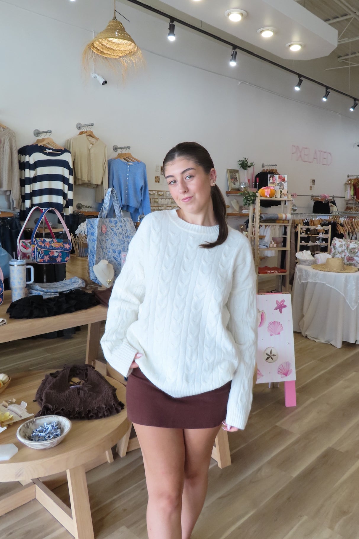 Pixelated Boutique, Women's Clothing, Women's Jewelry and Gifts, Online Shopping for Women, Latest Fashion Trends 2025, Virginia Beach Clothing Stores, Clothing Stores in Virginia Beach, Aesthetic Fashion Trends, East Coast Fashion Styles, Sustainable Women's Clothing, Unique Gift Ideas for Women, Fall Fashion, Fall Outfit Ideas, Fall Fashion Inspiration, Womens Style, Outfit Inspo, Back to School Styles, Fall Sweater, Cozy Style, white sweater , Oversized Sweater 