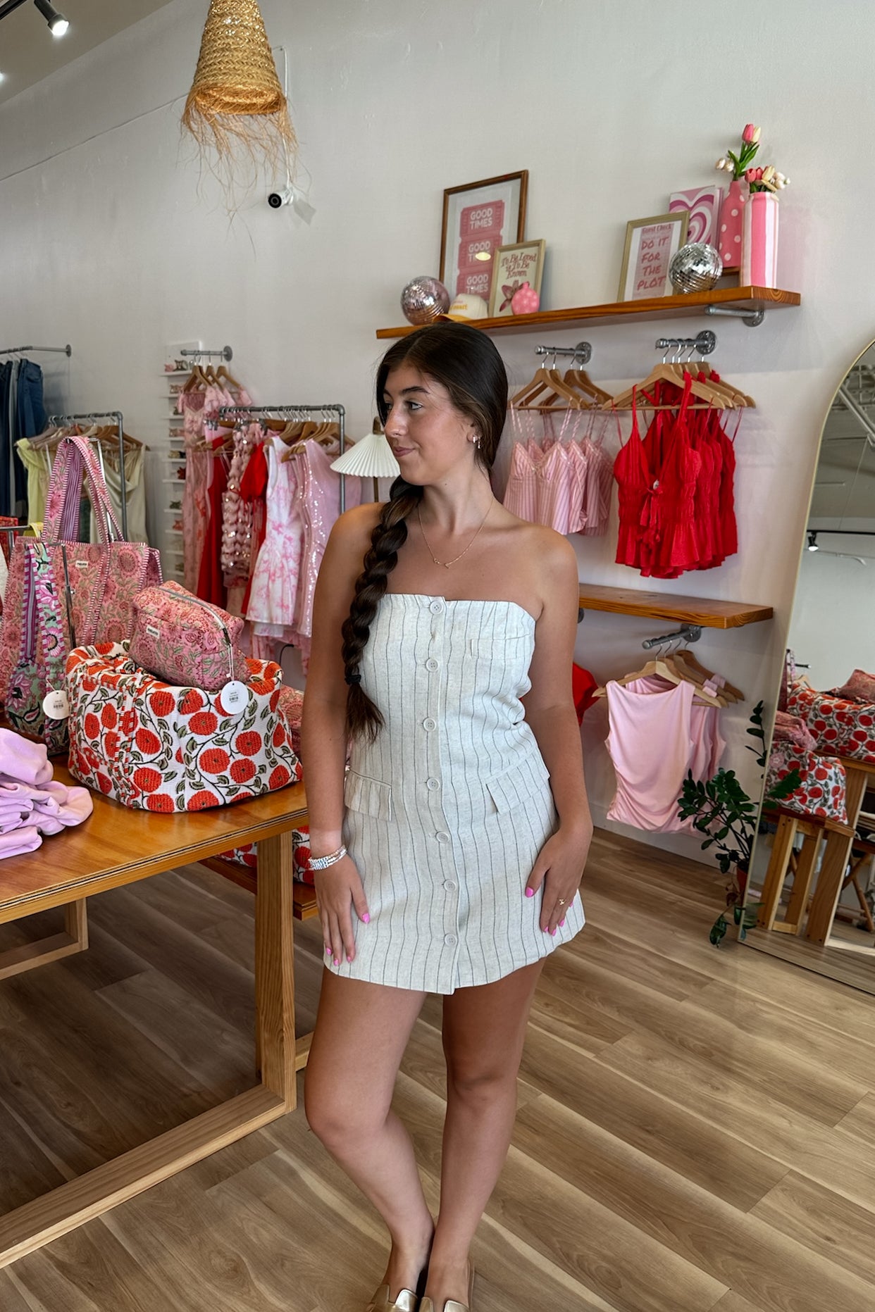 Linen Mini Dress, Fall Dress Pixelated Boutique, Women's Clothing, Women's Jewelry and Gifts, Online Shopping for Women, Virginia Beach Clothing Stores, Aesthetic, East Coast Fashion Styles, Women's Clothing, Fall Fashion, Fall Outfit Ideas, Fall Fashion Inspiration, Womens Style, Outfit Inspo, Back to School Styles, OOTD