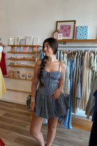 Blue Pinstripe, Pixelated Boutique, Women's Clothing, Women's Jewelry and Gifts, Online Shopping for Women, Virginia Beach Clothing Stores, Aesthetic, East Coast Fashion Styles, Women's Clothing, Fall Fashion, Fall Outfit Ideas, Fall Fashion Inspiration, Womens Style, Outfit Inspo, Back to School Styles, OOTD, Rush Dress