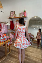 Orange floral Mini Dress, Pixelated Boutique, Women's Clothing, Women's Jewelry and Gifts, Online Shopping for Women, Virginia Beach Clothing Stores, Aesthetic, East Coast Fashion Styles, Women's Clothing, Fall Fashion, Fall Outfit Ideas, Fall Fashion Inspiration, Womens Style, Outfit Inspo, Back to School Styles, OOTD, Rush Dress