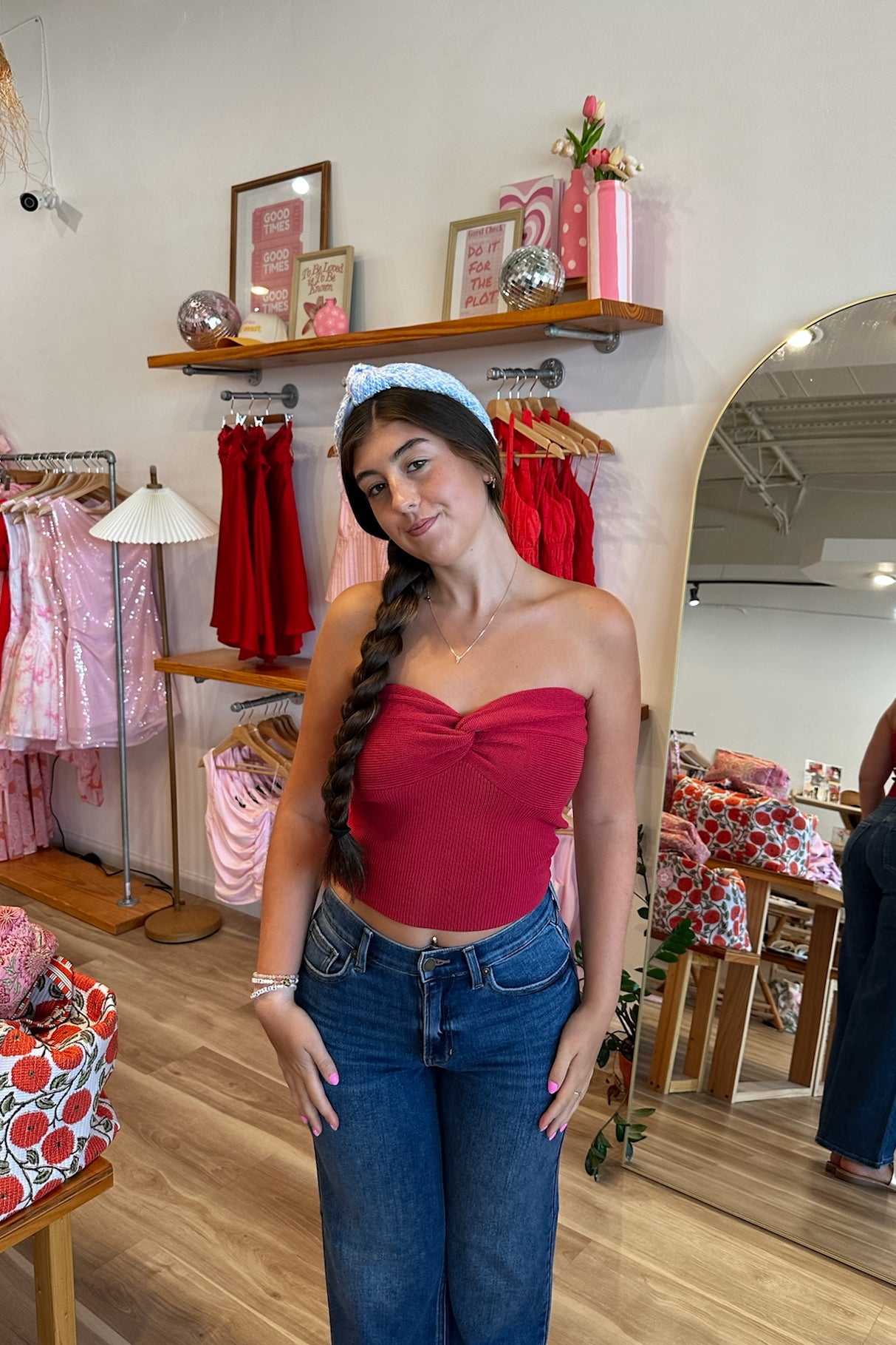 Red Tube Top, Fall Top, Neutrals Pixelated Boutique, Women's Clothing, Women's Jewelry and Gifts, Online Shopping for Women, Virginia Beach Clothing Stores, Aesthetic, East Coast Fashion Styles, Women's Clothing, Fall Fashion, Fall Outfit Ideas, Fall Fashion Inspiration, Womens Style, Outfit Inspo, Back to School Styles, OOTD