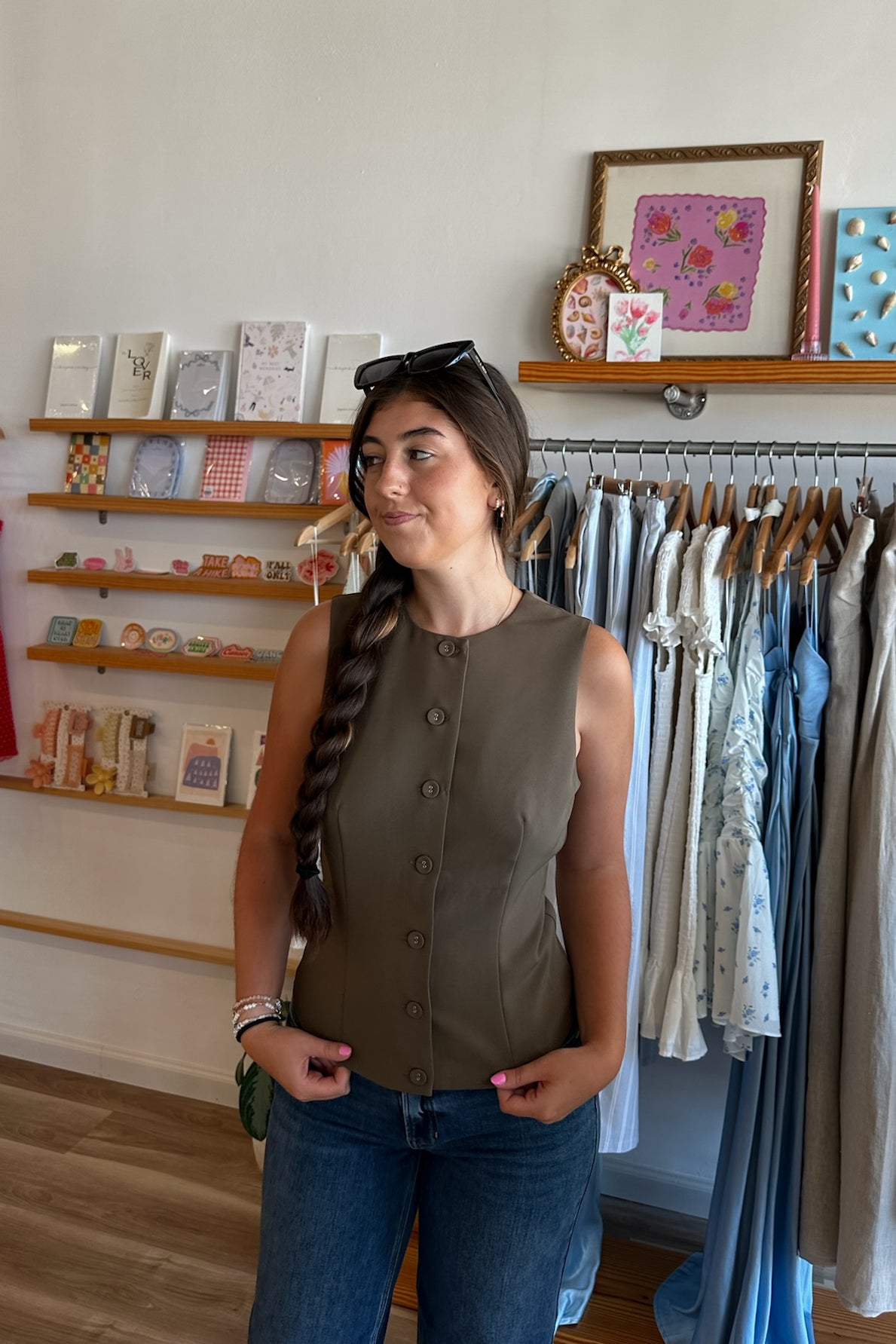 Brown Top, Fall Top, Pixelated Boutique, Women's Clothing, Women's Jewelry and Gifts, Online Shopping for Women, Virginia Beach Clothing Stores, Aesthetic, East Coast Fashion Styles, Women's Clothing, Fall Fashion, Fall Outfit Ideas, Fall Fashion Inspiration, Womens Style, Outfit Inspo, Back to School Styles, OOTD