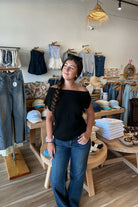 Shortsleeve top, Black top,  Pixelated Boutique, Women's Clothing, Women's Jewelry and Gifts, Online Shopping for Women, Virginia Beach Clothing Stores, Aesthetic, East Coast Fashion Styles, Women's Clothing, Fall Fashion, Fall Outfit Ideas, Fall Fashion Inspiration, Womens Style, Outfit Inspo, Back to School Styles, ootd