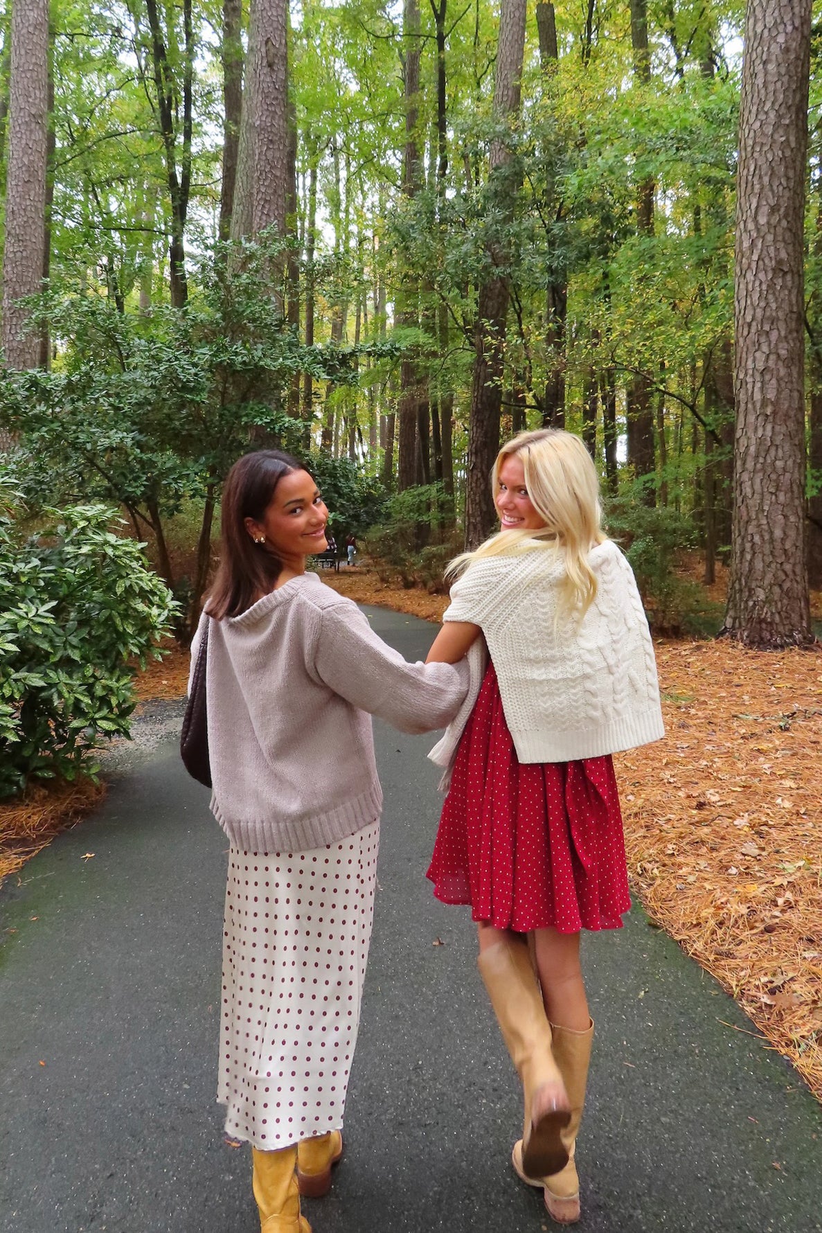 Pixelated Boutique, Women's Clothing, Outfit inspo fall,  fall fashion outfits, winter fashion inspo, fall outfits women, fall fits, winter fashion inspo, fall dresses, women’s fall outfit 2025, outfit ideas, fashion, fall aesthetic, school outfits, women’s winter outfit, winter style, cozy style, warm fall outfits, Polka Dot Skirt, Holiday Outfit 