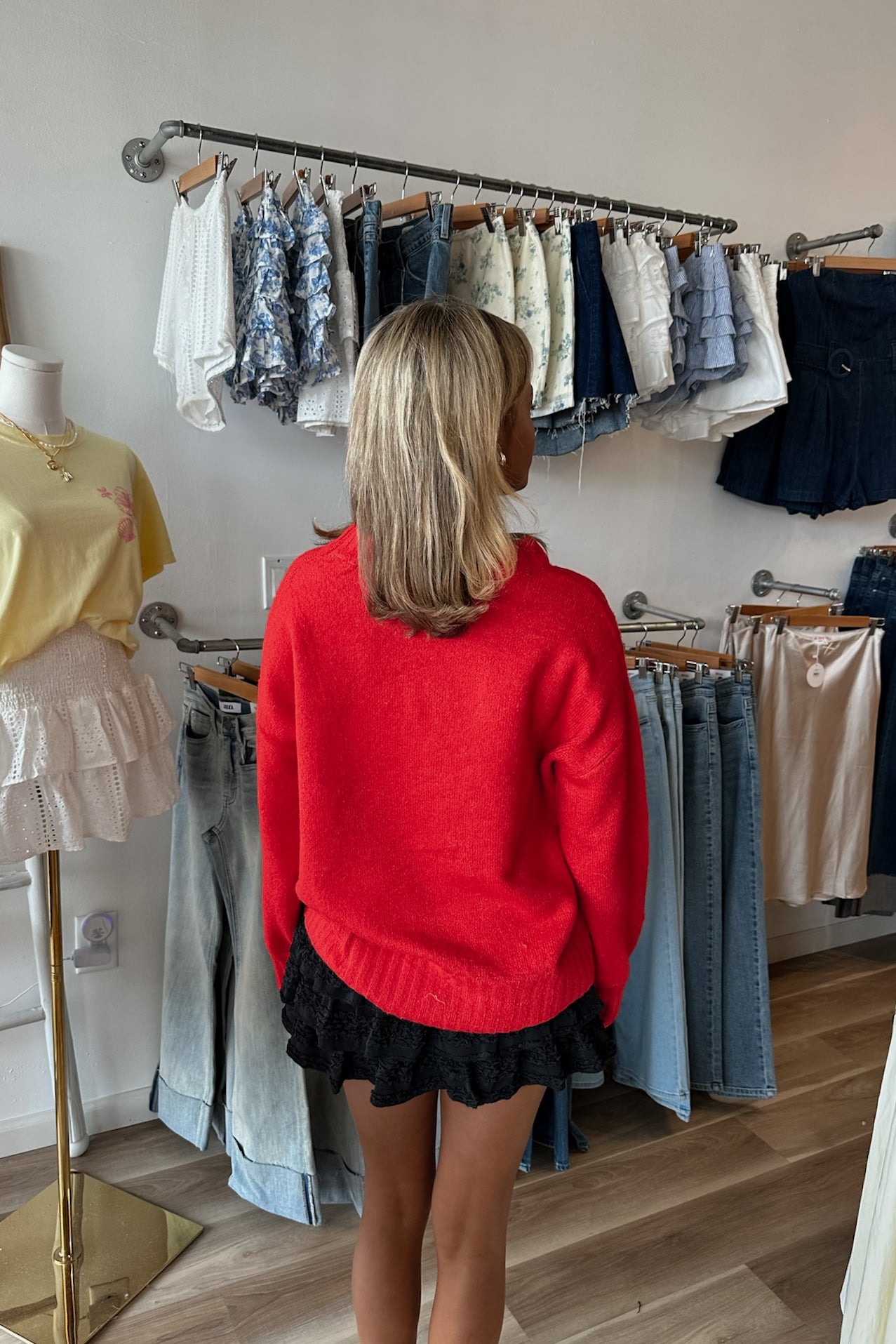 Red Oversized Sweater, Fall Sweater, Pixelated Boutique, Women's Clothing, Women's Jewelry and Gifts, Online Shopping for Women, Latest Fashion Trends 2025, Virginia Beach Clothing Stores, Clothing Stores in Virginia Beach, Aesthetic Fashion Trends, East Coast Fashion Styles, Sustainable Women's Clothing, Unique Gift Ideas for Women, Fall Fashion, Fall Outfit Ideas, Fall Fashion Inspiration, Womens Style, Outfit Inspo, Back to School Styles, OOTD