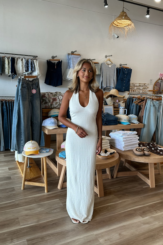 Maxi Dress, Cream Dress, Fall Dress, Pixelated Boutique, Women's Clothing, Women's Jewelry and Gifts, Online Shopping for Women, Virginia Beach Clothing Stores, Aesthetic, East Coast Fashion Styles, Women's Clothing, Fall Fashion, Fall Outfit Ideas, Fall Fashion Inspiration, Womens Style, Outfit Inspo, Back to School Styles, OOTD