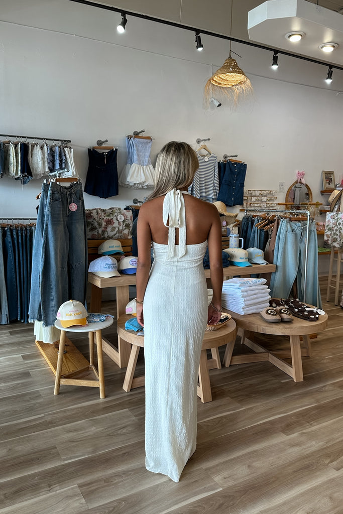Maxi Dress, Cream Dress, Fall Dress, Pixelated Boutique, Women's Clothing, Women's Jewelry and Gifts, Online Shopping for Women, Virginia Beach Clothing Stores, Aesthetic, East Coast Fashion Styles, Women's Clothing, Fall Fashion, Fall Outfit Ideas, Fall Fashion Inspiration, Womens Style, Outfit Inspo, Back to School Styles, OOTD