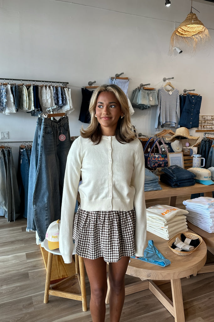 Cream Cardigan, Fall Cardigan, Cozy, Pixelated Boutique, Women's Clothing, Women's Jewelry and Gifts, Online Shopping for Women, Virginia Beach Clothing Stores, Aesthetic, East Coast Fashion Styles, Women's Clothing, Fall Fashion, Fall Outfit Ideas, Fall Fashion Inspiration, Womens Style, Outfit Inspo, Back to School Styles, OOTD