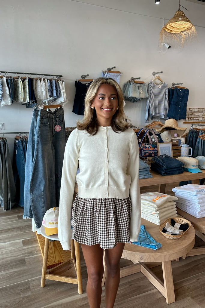 Cream Cardigan, Fall Cardigan, Cozy, Pixelated Boutique, Women's Clothing, Women's Jewelry and Gifts, Online Shopping for Women, Virginia Beach Clothing Stores, Aesthetic, East Coast Fashion Styles, Women's Clothing, Fall Fashion, Fall Outfit Ideas, Fall Fashion Inspiration, Womens Style, Outfit Inspo, Back to School Styles, OOTD