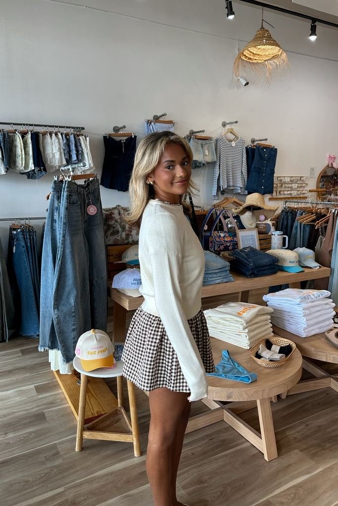 Cream Cardigan, Fall Cardigan, Cozy, Pixelated Boutique, Women's Clothing, Women's Jewelry and Gifts, Online Shopping for Women, Virginia Beach Clothing Stores, Aesthetic, East Coast Fashion Styles, Women's Clothing, Fall Fashion, Fall Outfit Ideas, Fall Fashion Inspiration, Womens Style, Outfit Inspo, Back to School Styles, OOTD