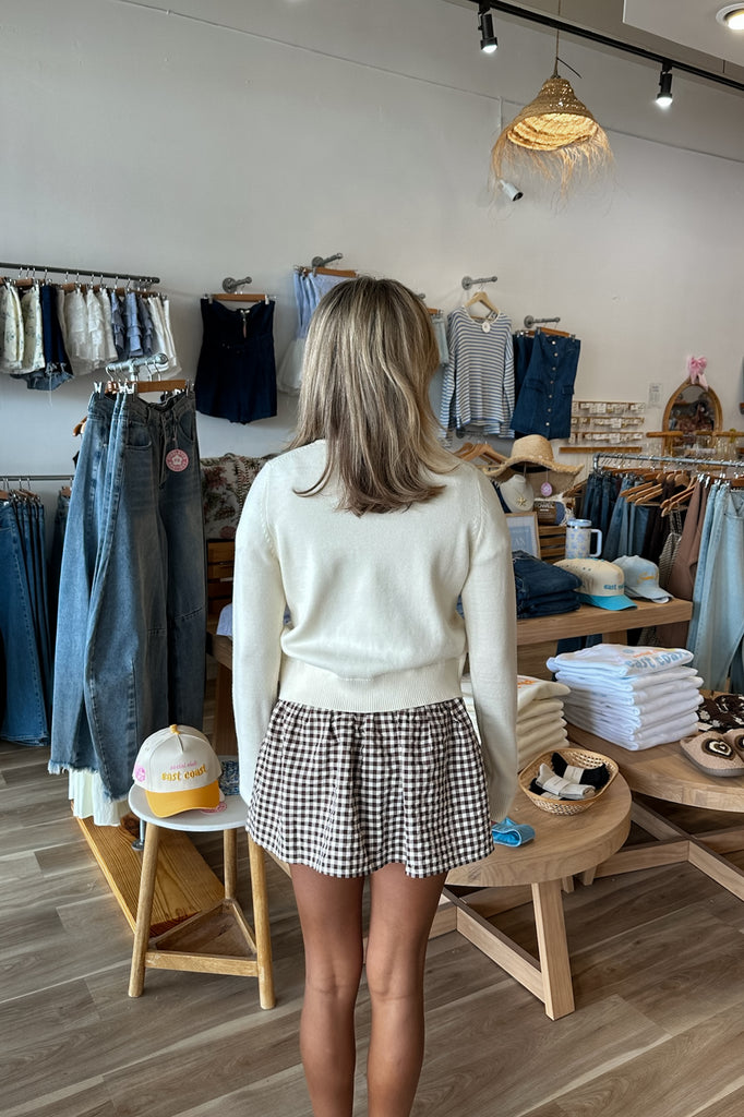 Cream Cardigan, Fall Cardigan, Cozy, Pixelated Boutique, Women's Clothing, Women's Jewelry and Gifts, Online Shopping for Women, Virginia Beach Clothing Stores, Aesthetic, East Coast Fashion Styles, Women's Clothing, Fall Fashion, Fall Outfit Ideas, Fall Fashion Inspiration, Womens Style, Outfit Inspo, Back to School Styles, OOTD