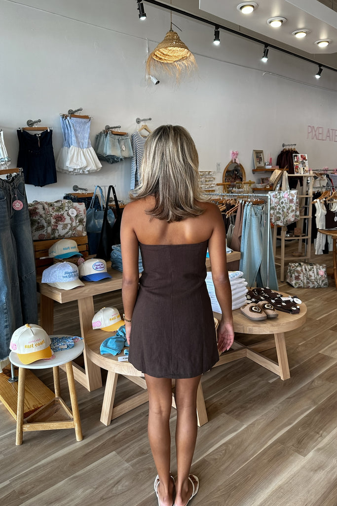 Brown Mini Dress, Fall Dress, Pixelated Boutique, Women's Clothing, Women's Jewelry and Gifts, Online Shopping for Women, Latest Fashion Trends 2025, Virginia Beach Clothing Stores, Clothing Stores in Virginia Beach, Aesthetic Fashion Trends, East Coast Fashion Styles, Sustainable Women's Clothing, Unique Gift Ideas for Women, Fall Fashion, Fall Outfit Ideas, Fall Fashion Inspiration, Womens Style, Outfit Inspo, Back to School Styles, OOTD
