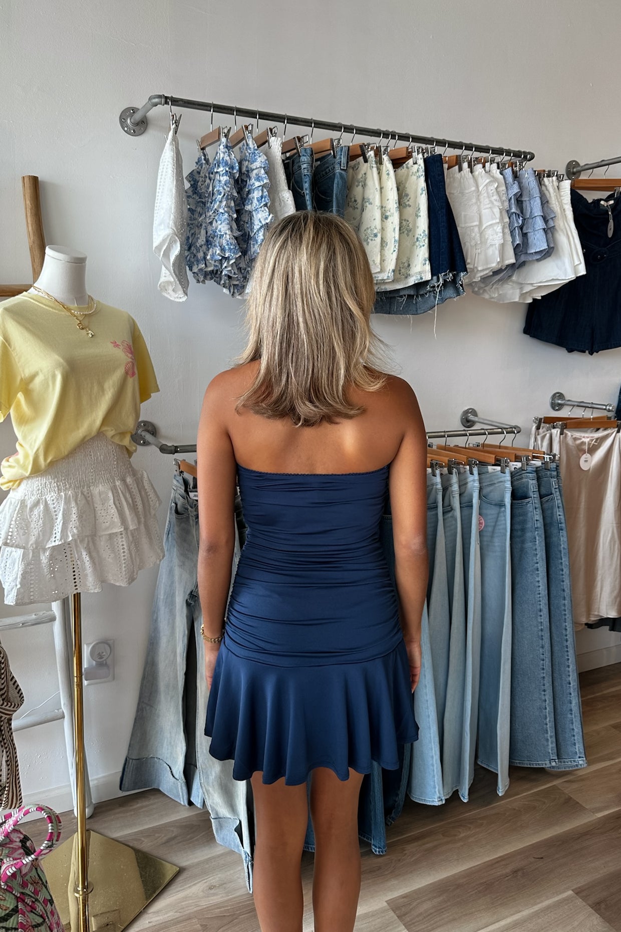 Navy Blue Mini Dress, Fall Dress, Pixelated Boutique, Women's Clothing, Women's Jewelry and Gifts, Online Shopping for Women, Virginia Beach Clothing Stores, Aesthetic, East Coast Fashion Styles, Women's Clothing, Fall Fashion, Fall Outfit Ideas, Fall Fashion Inspiration, Womens Style, Outfit Inspo, Back to School Styles, OOTD