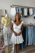 White Lace Dress, White Mini Dress, Pixelated Boutique, Women's Clothing, Women's Jewelry and Gifts, Online Shopping for Women, Virginia Beach Clothing Stores, Aesthetic, East Coast Fashion Styles, Women's Clothing, Fall Fashion, Fall Outfit Ideas, Fall Fashion Inspiration, Womens Style, Outfit Inspo, Back to School Styles, OOTD, Rush Dress