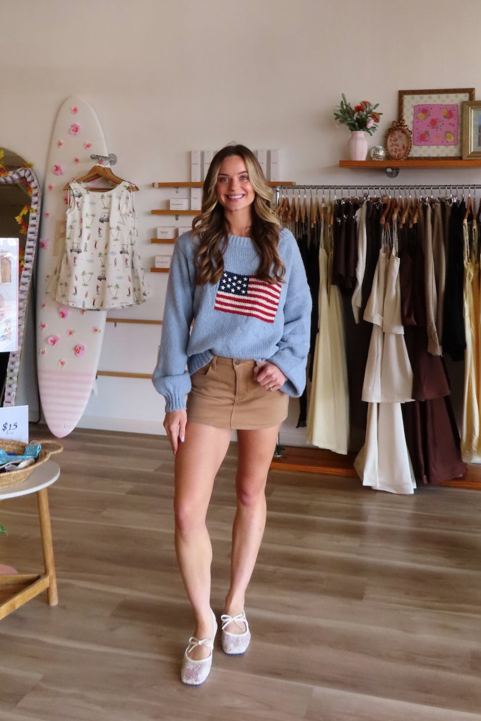 Tan, denim mini skirt with pockets and inner shorts | Pixelated Boutique, Online Shopping for Women, Women’s Boutique Clothing, Boutique Clothing for Women, Coastal Aesthetic Clothing, Vacation Outfits, Beach Boutique, Beach Outfits, Business Casual 