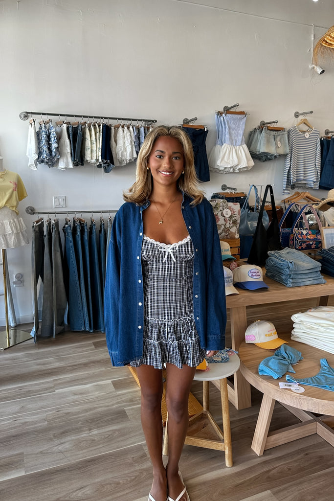 Denim Shirt, Denim Shacket, Pixelated Boutique, Women's Clothing, Women's Jewelry and Gifts, Online Shopping for Women, Virginia Beach Clothing Stores, Aesthetic, East Coast Fashion Styles, Women's Clothing, Fall Fashion, Fall Outfit Ideas, Fall Fashion Inspiration, Womens Style, Outfit Inspo, Back to School Styles, OOTD