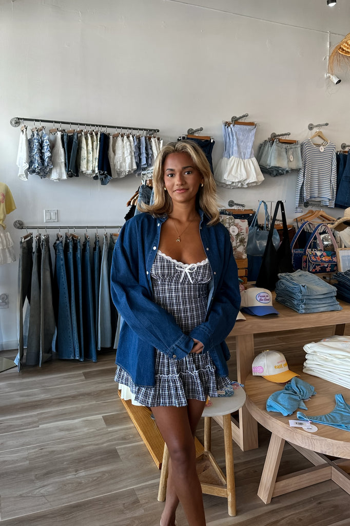 Denim Shirt, Denim Shacket, Pixelated Boutique, Women's Clothing, Women's Jewelry and Gifts, Online Shopping for Women, Virginia Beach Clothing Stores, Aesthetic, East Coast Fashion Styles, Women's Clothing, Fall Fashion, Fall Outfit Ideas, Fall Fashion Inspiration, Womens Style, Outfit Inspo, Back to School Styles, OOTD