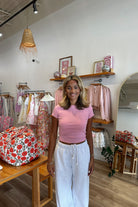 Pixelated Boutique, Women's Clothing, Women's Jewelry and Gifts, Online Shopping for Women, Latest Fashion Trends 2025, Virginia Beach Clothing Stores, Clothing Stores in Virginia Beach, Aesthetic Fashion Trends, East Coast Fashion Styles, Sustainable Women's Clothing, Unique Gift Ideas for Women, Fall Fashion, Fall Outfit Ideas, Fall Fashion Inspiration, Womens Style, Outfit Inspo, Rush Dresses, Back to School Styles, Pink Baby Tee, Pink Casual Top, Fall Top 