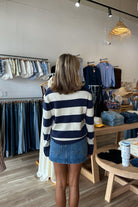 Pixelated Boutique, Women's Clothing, Women's Jewelry and Gifts, Online Shopping for Women, Latest Fashion Trends 2025, Virginia Beach Clothing Stores, Clothing Stores in Virginia Beach, Aesthetic Fashion Trends, East Coast Fashion Styles, Sustainable Women's Clothing, Unique Gift Ideas for Women, Fall Fashion, Fall Outfit Ideas, Fall Fashion Inspiration, Womens Style, Outfit Inspo, Back to School Styles, Sweater Weather, Striped Sweater, Blue and White Sweater, Oversized Sweater
