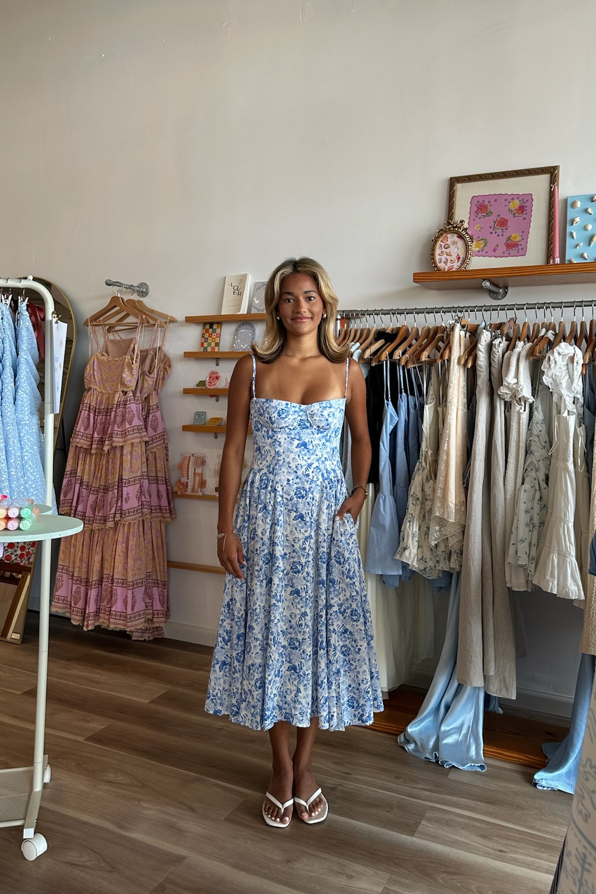 Pixelated Boutique, Women's Clothing, Women's Jewelry and Gifts, Online Shopping for Women, Latest Fashion Trends 2025, Virginia Beach Clothing Stores, Clothing Stores in Virginia Beach, Aesthetic Fashion Trends, East Coast Fashion Styles, Sustainable Women's Clothing, Unique Gift Ideas for Women, Fall Fashion, Fall Outfit Ideas, Fall Fashion Inspiration, Womens Style, Outfit Inspo, Rush Dresses, Back to School Styles, Sorority Dress, Midi Dress, Blue and White Floral Dress, Fall Dress