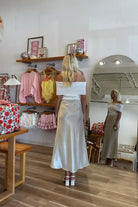 Pixelated Boutique, Women's Clothing, Women's Jewelry and Gifts, Online Shopping for Women, Latest Fashion Trends 2025, Virginia Beach Clothing Stores, Clothing Stores in Virginia Beach, Aesthetic Fashion Trends, East Coast Fashion Styles, Sustainable Women's Clothing, Unique Gift Ideas for Women, Fall Fashion, Fall Outfit Ideas, Fall Fashion Inspiration, Womens Style, Outfit Inspo, Back to School Styles, Satin Maxi Skirt, Beige Skirt