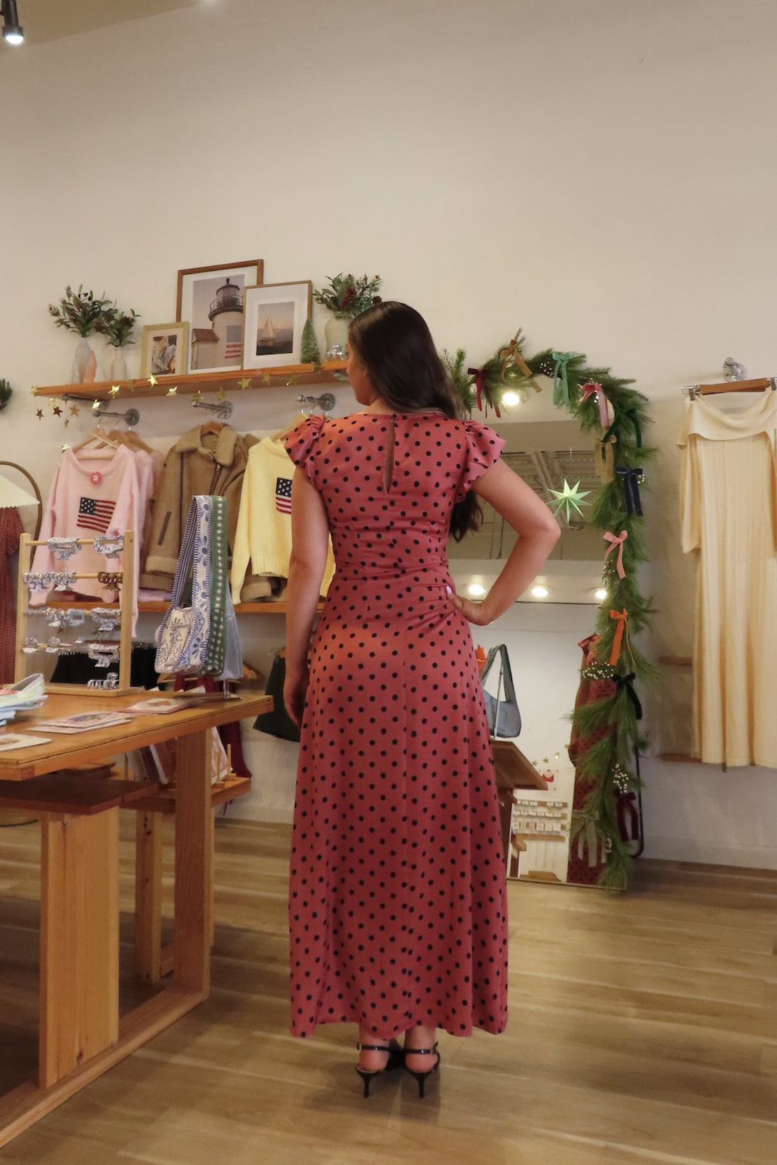 Pixelated Boutique, Women's Clothing, Outfit Inspo Winter, Winter fashion outfits, winter fashion Inspo, Winter fits, winter fashion inspo, winter dresses, women’s winter outfit 2025, outfit ideas, fashion, winter aesthetic, school outfits, women’s winter outfit, winter style, cozy style, warm winter outfits, winter going out outfits, polka dot dress, maxi dress