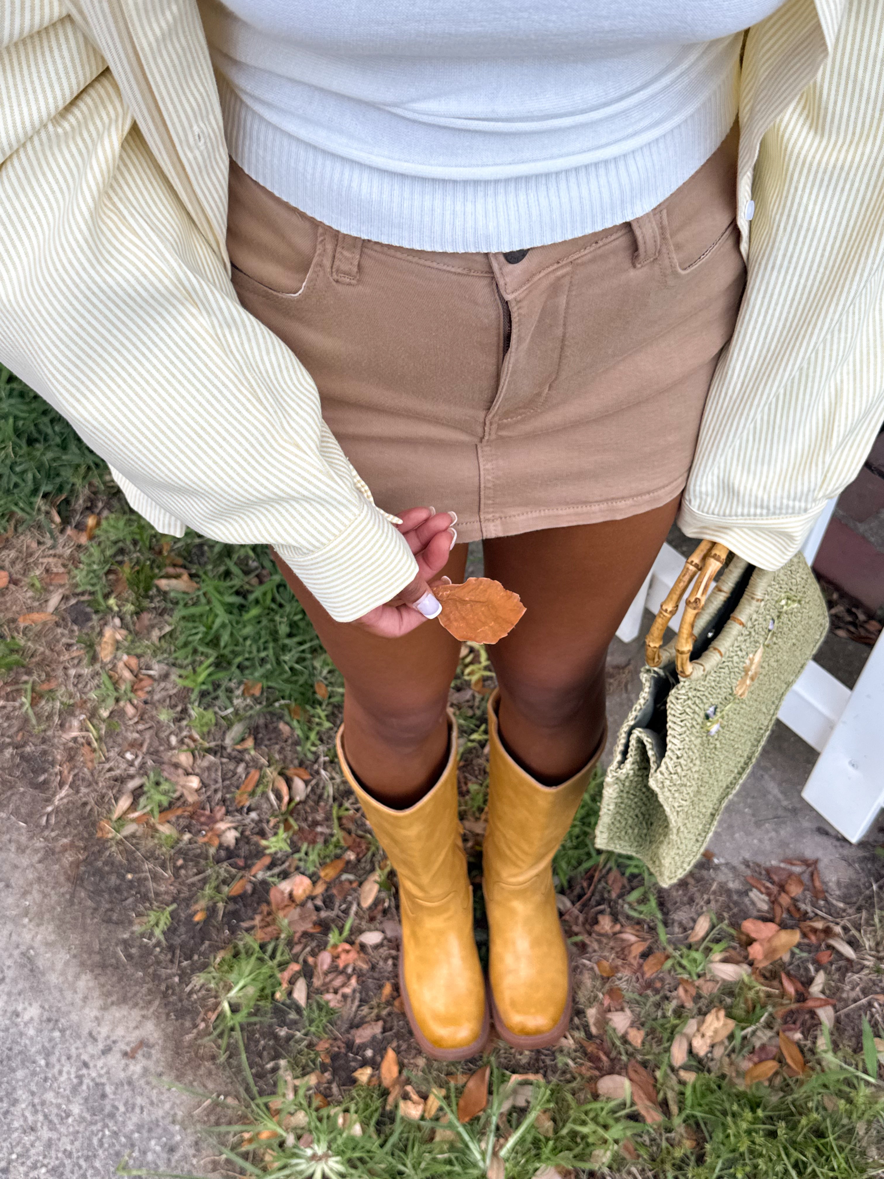 Tan, denim mini skirt with pockets and inner shorts | Pixelated Boutique, Online Shopping for Women, Women’s Boutique Clothing, Boutique Clothing for Women, Coastal Aesthetic Clothing, Vacation Outfits, Beach Boutique, Beach Outfits, Business Casual 