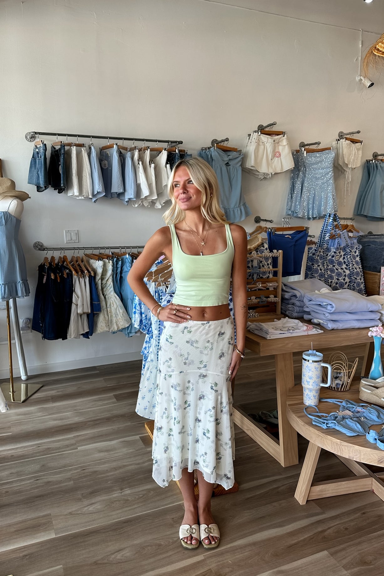 Pixelated Boutique, Women's Clothing, Women's Jewelry and Gifts, Online Shopping for Women, Virginia Beach Clothing Stores, Clothing Stores in Virginia Beach, Aesthetic Fashion Trends, East Coast Fashion Styles, Sustainable Women's Clothing, Unique Gift Ideas for Women, Womens Style, Outfit Inspo, Nautical Summer, Beach Girl, Summer Outfit, Summer Skirt, Floral Skirt