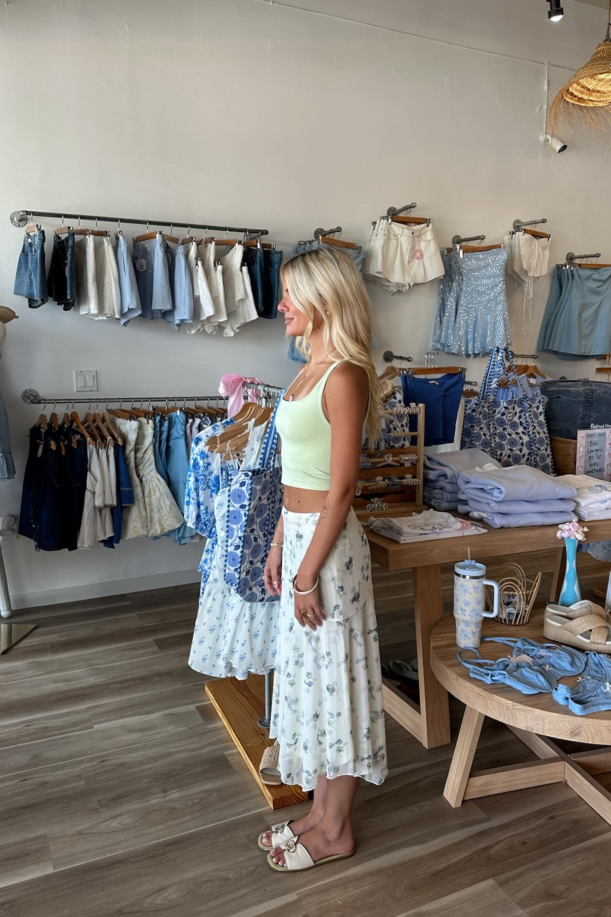 Pixelated Boutique, Women's Clothing, Women's Jewelry and Gifts, Online Shopping for Women, Virginia Beach Clothing Stores, Clothing Stores in Virginia Beach, Aesthetic Fashion Trends, East Coast Fashion Styles, Sustainable Women's Clothing, Unique Gift Ideas for Women, Womens Style, Outfit Inspo, Nautical Summer, Beach Girl, Summer Outfit, Summer Skirt, Floral Skirt