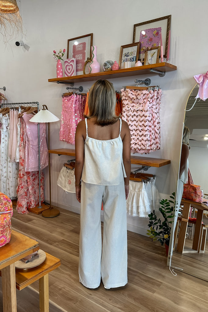 Pixelated Boutique, Women's Clothing, Women's Jewelry and Gifts, Online Shopping for Women, Virginia Beach Clothing Stores, Clothing Stores in Virginia Beach, Aesthetic Fashion Trends, East Coast Fashion Styles, Sustainable Women's Clothing, Unique Gift Ideas for Women, Womens Style, Outfit Inspo, Nautical Summer, Beach Girl, Summer Outfit, Summer Inspo, Casual Summer Outfit, Summer Top, Matching Linen Set, Casual Summer Outfit,