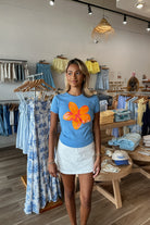 Pixelated Boutique, Women's Clothing, Women's Jewelry and Gifts, Online Shopping for Women, Virginia Beach Clothing Stores, Clothing Stores in Virginia Beach, Aesthetic Fashion Trends, East Coast Fashion Styles, Sustainable Women's Clothing, Unique Gift Ideas for Women, Womens Style, Outfit Inspo, Nautical Summer, Beach Girl, Summer Outfit, Summer Inspo, Summer Top, Baby Tee, Blue Top 