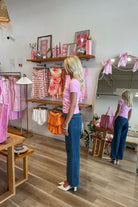 Pixelated Boutique, Women's Clothing, Women's Jewelry and Gifts, Online Shopping for Women, Virginia Beach Clothing Stores, Clothing Stores in Virginia Beach, Aesthetic Fashion Trends, East Coast Fashion Styles, Sustainable Women's Clothing, Unique Gift Ideas for Women, Womens Style, Outfit Inspo, Nautical Summer, Beach Girl, Summer Outfit, Summer Inspo, Summer Jeans, Dark Wash Jeans 
